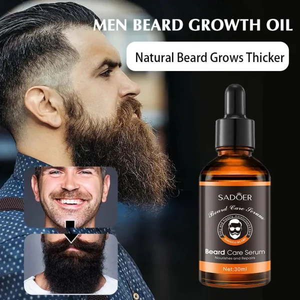Beard Care Essence Moisturizing Natural Nourishing Growth Skin Oil Hair Anti-Loss Care Men's Essence Beard Enhancement Spray